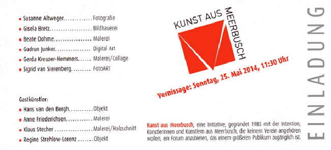 Kunst Meerbusch 2014 Flyer