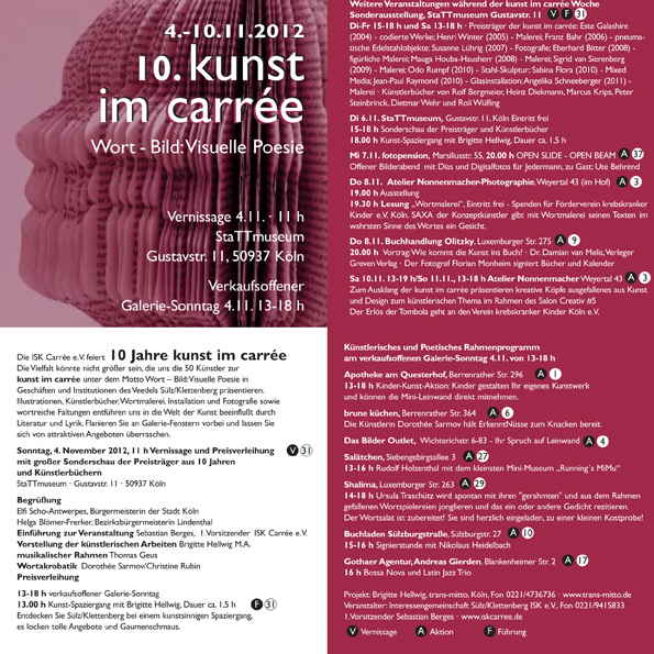 kunst im carre 2012 Flyer