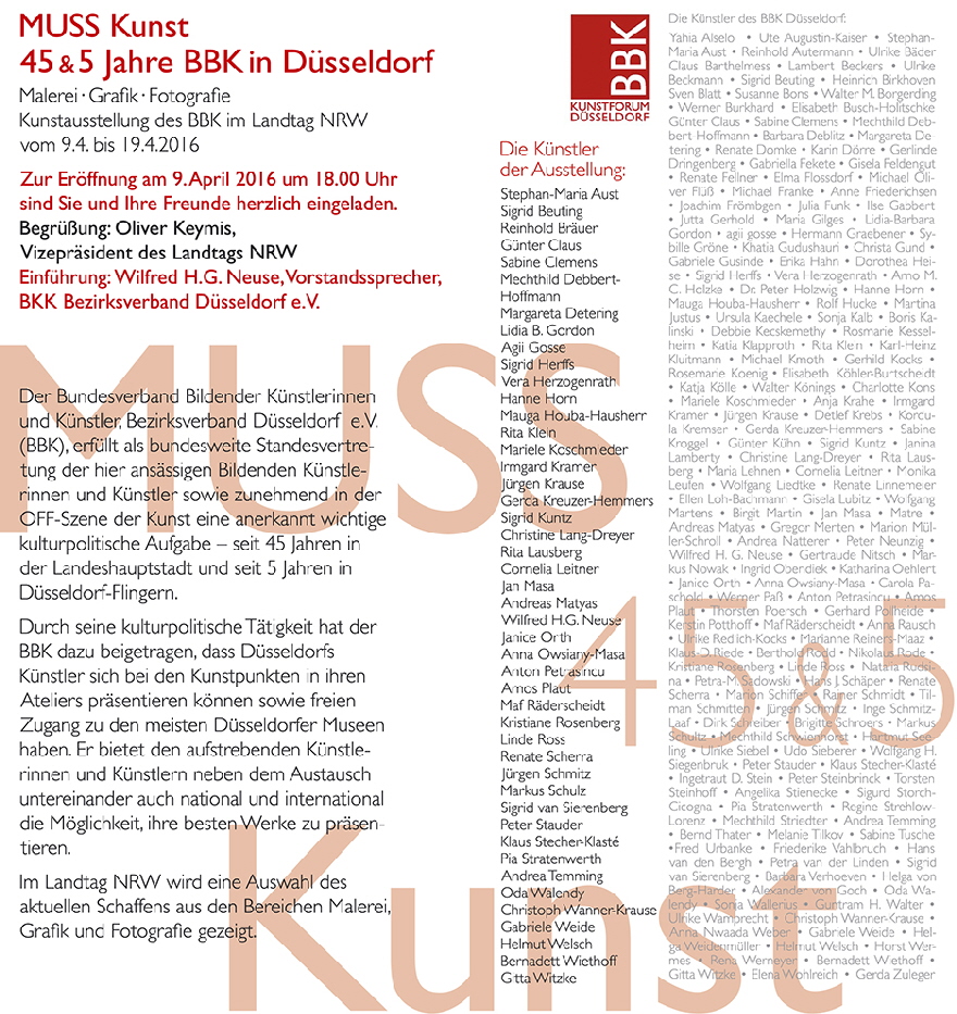Einladung Landtag Plakat