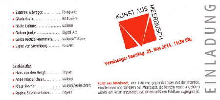 Kunst aus Meerbusch 2014 Flyer